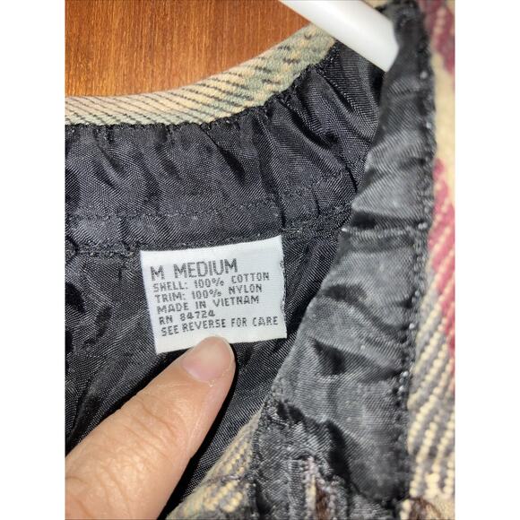 VTG Berne Apparel Heavy Cotton Button Up Flannel Mens M - Picture 3 of 12